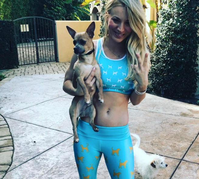 International Business Times-Kaley Cuoco Shows Toned Abs in GOLDSHEEP