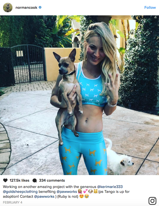 International Business Times-Kaley Cuoco Shows Toned Abs in GOLDSHEEP