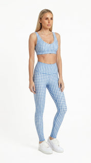 Baby Blue Gingham Leggings