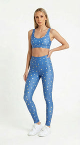 Blue Star Night Leggings
