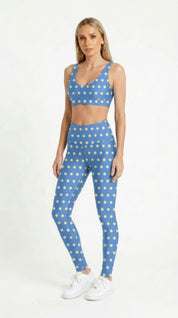Blue Sun Daisy Leggings