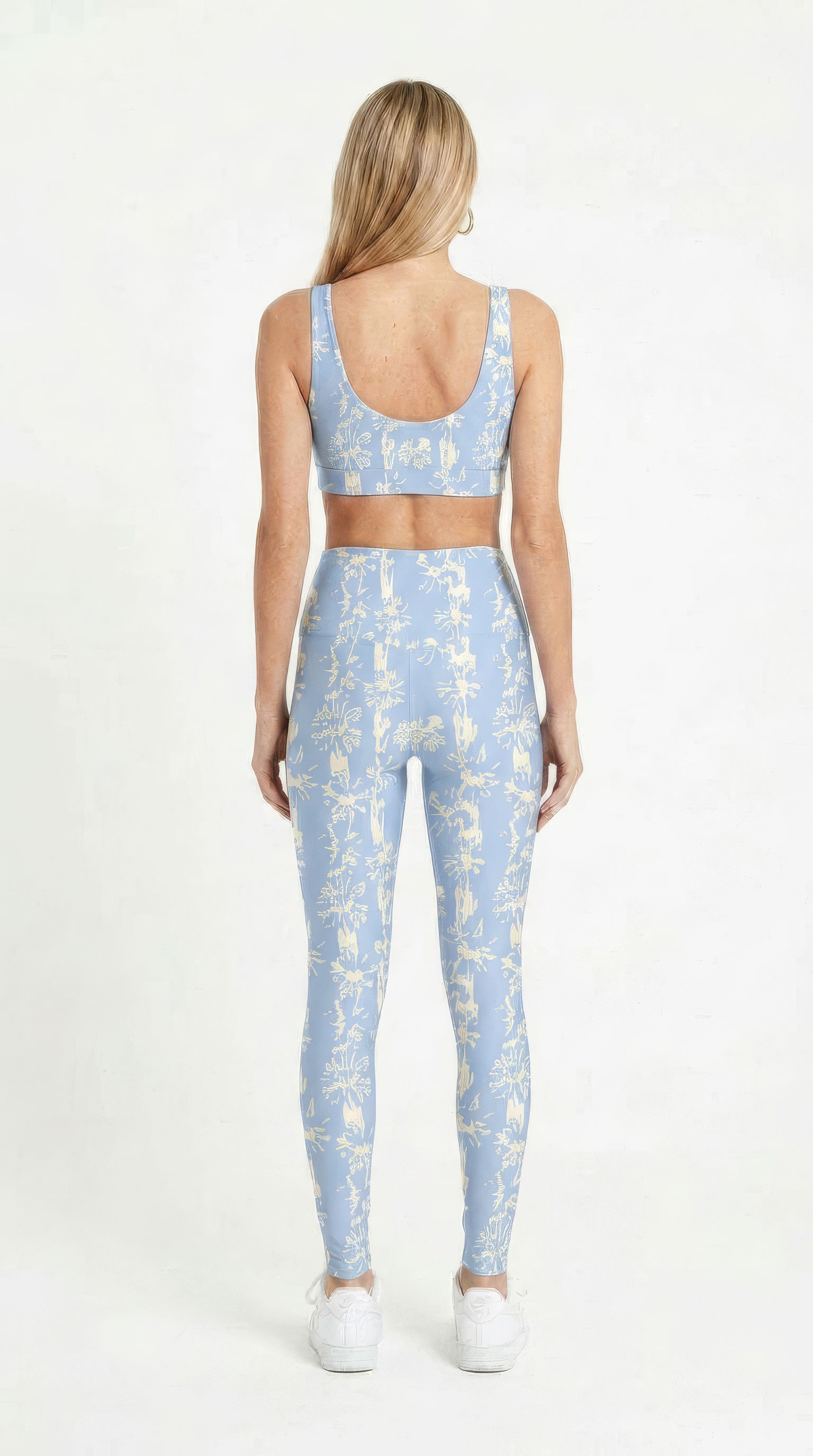 Blue Wildflower Leggings