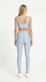 Blue Wildflower Leggings