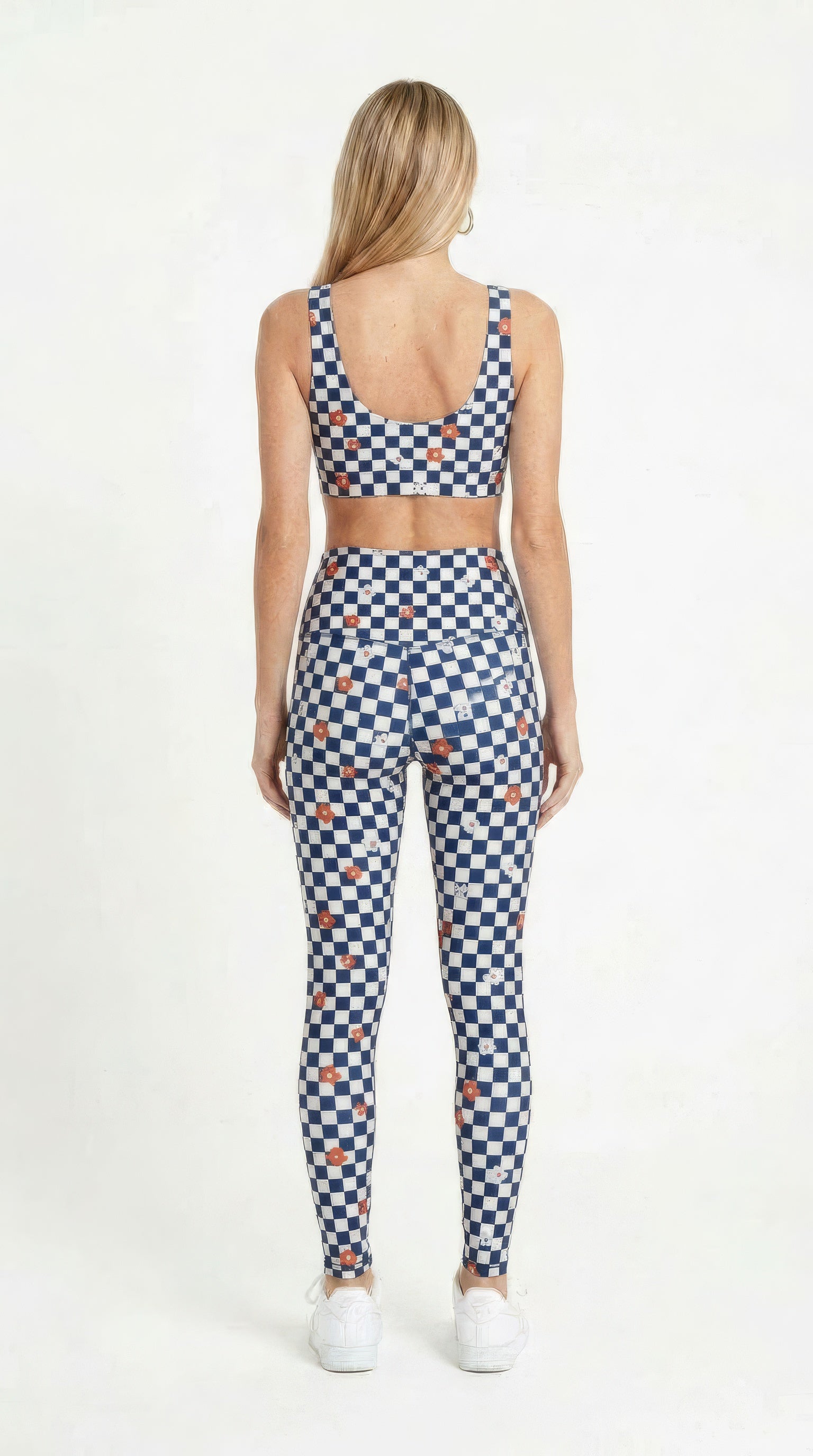 Floral Checker Leggings