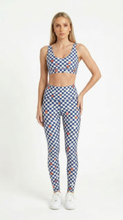 Floral Checker Leggings