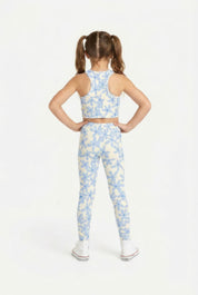 Blue Blossom Kids Crop Top