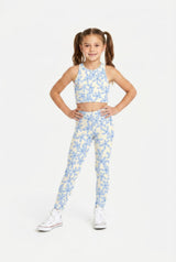Blue Blossom Kids Crop Top
