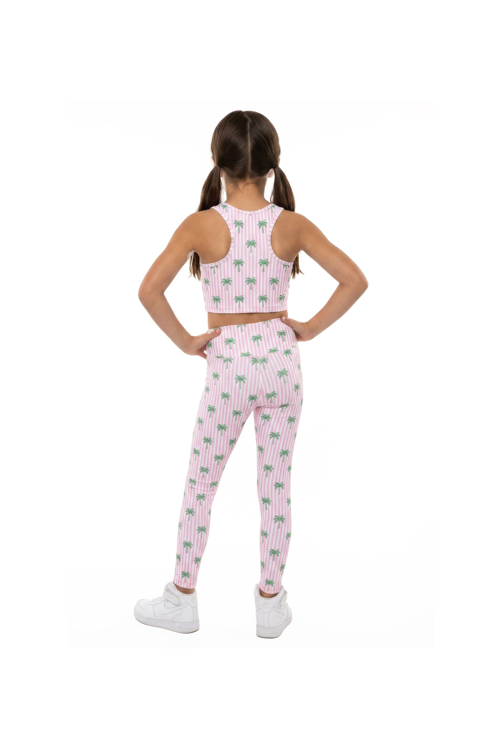 Palm Stripe Kids Leggings