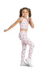 Palm Stripe Kids Leggings
