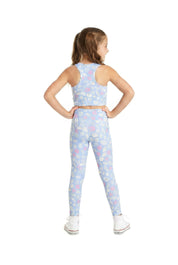 Blue Seashell Scatter Kids Leggings