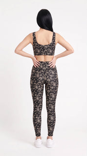 Black Paisley Leggings