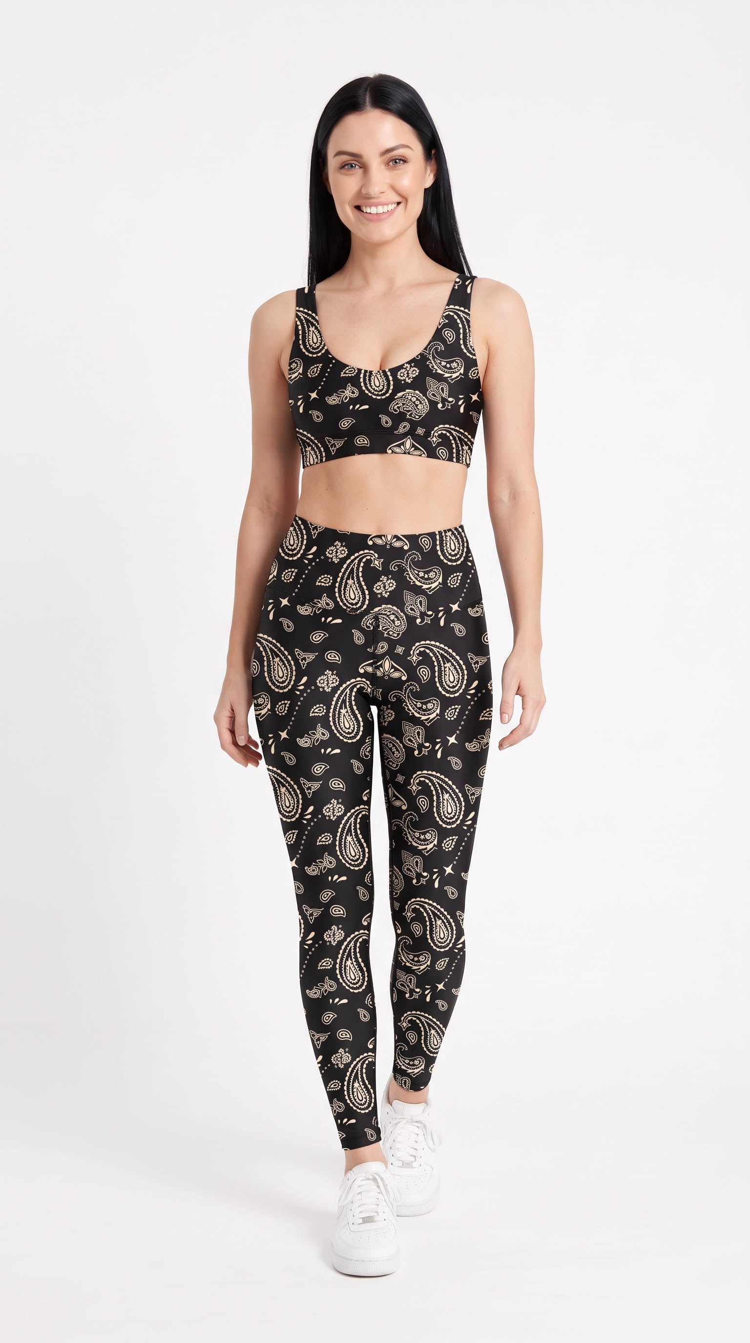 Black Paisley Leggings