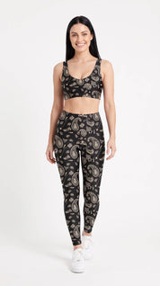 Black Paisley Leggings
