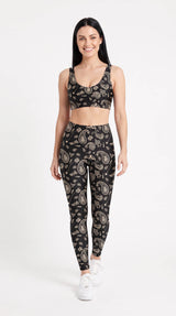 Black Paisley Leggings