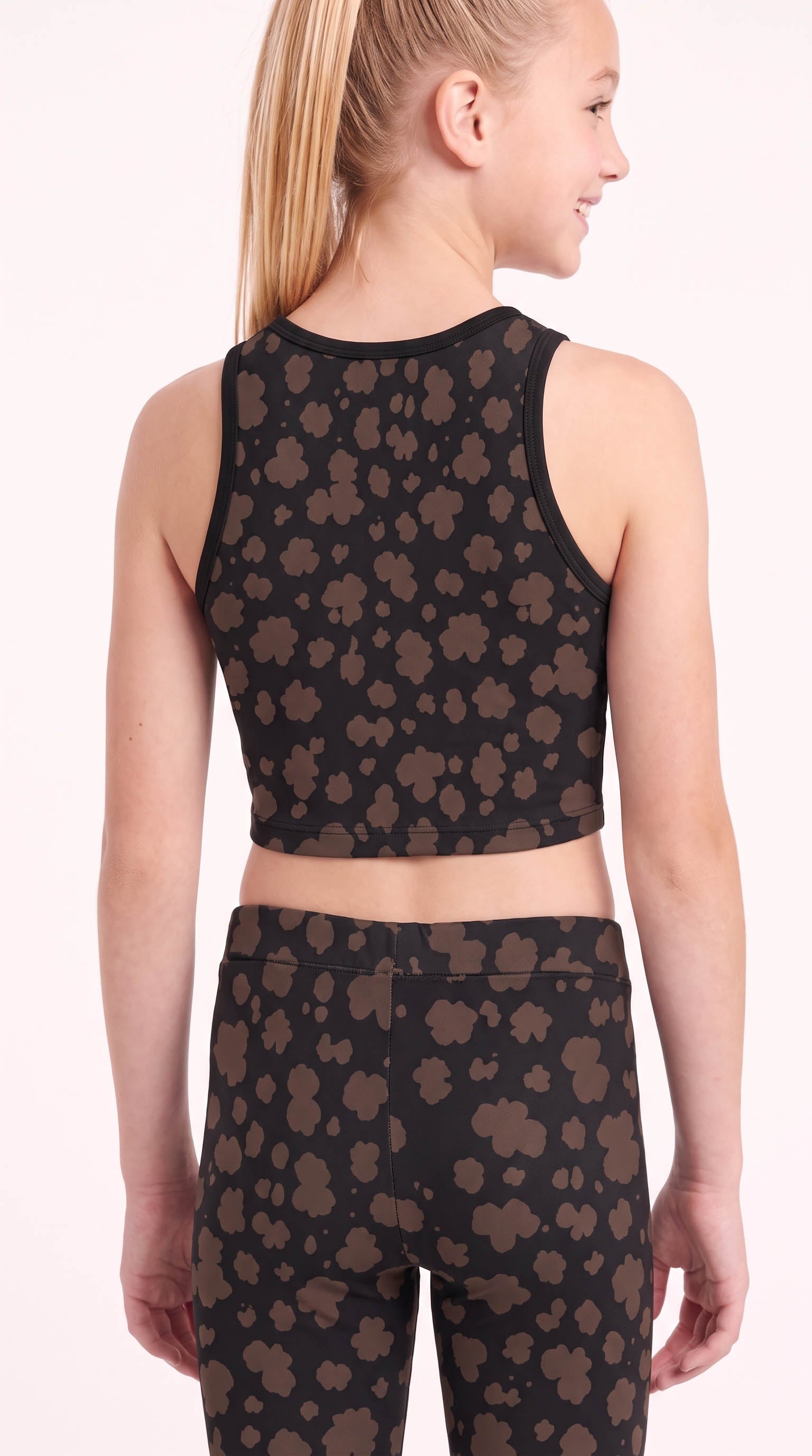Brown Spot Kids Crop Top
