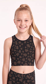 Brown Spot Kids Crop Top