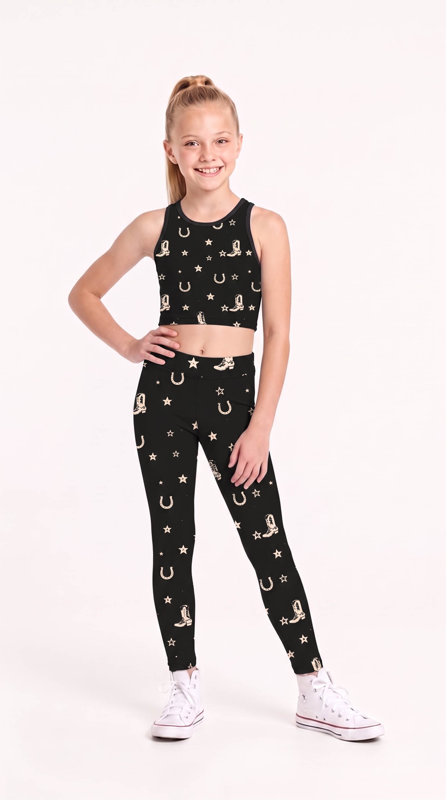 Cowboy Boot Kids Leggings