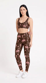 Pink and Brown Rodeo Leggings