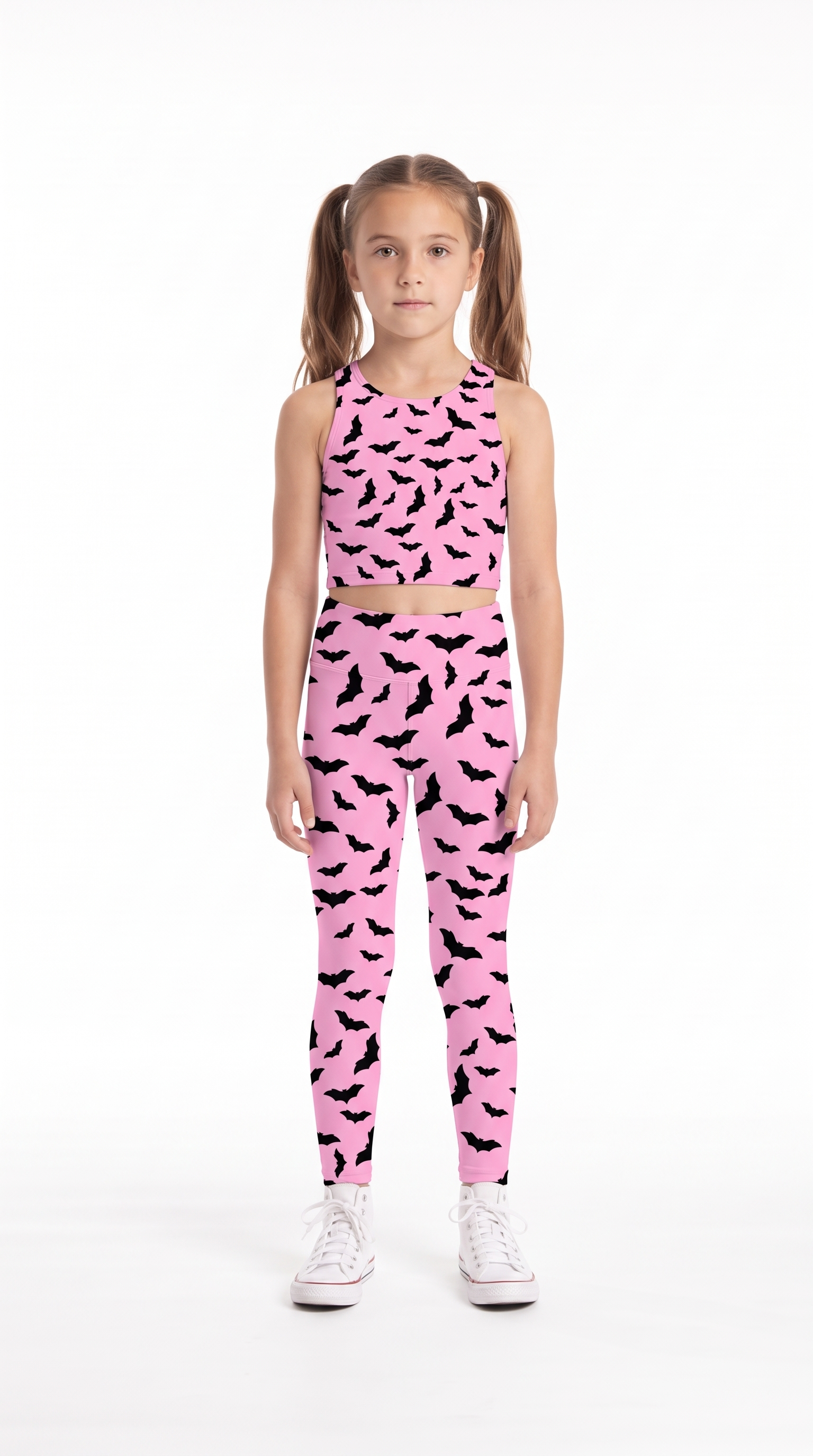 Pink Bats Kids Leggings