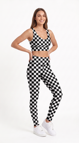 Black & White Checkerboard Leggings