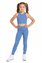 Blue Star Night Kids Crop Top