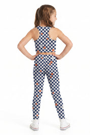 Floral Checker Leggings Kids Leggings