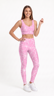 Pink Web Leggings