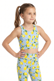 Lemon Blossom Kids Crop Top in Lemonade