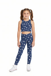 Navy Daisy Leggings Kids Leggings