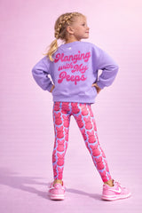 Lavender Sweet Peeps Kids Crewneck