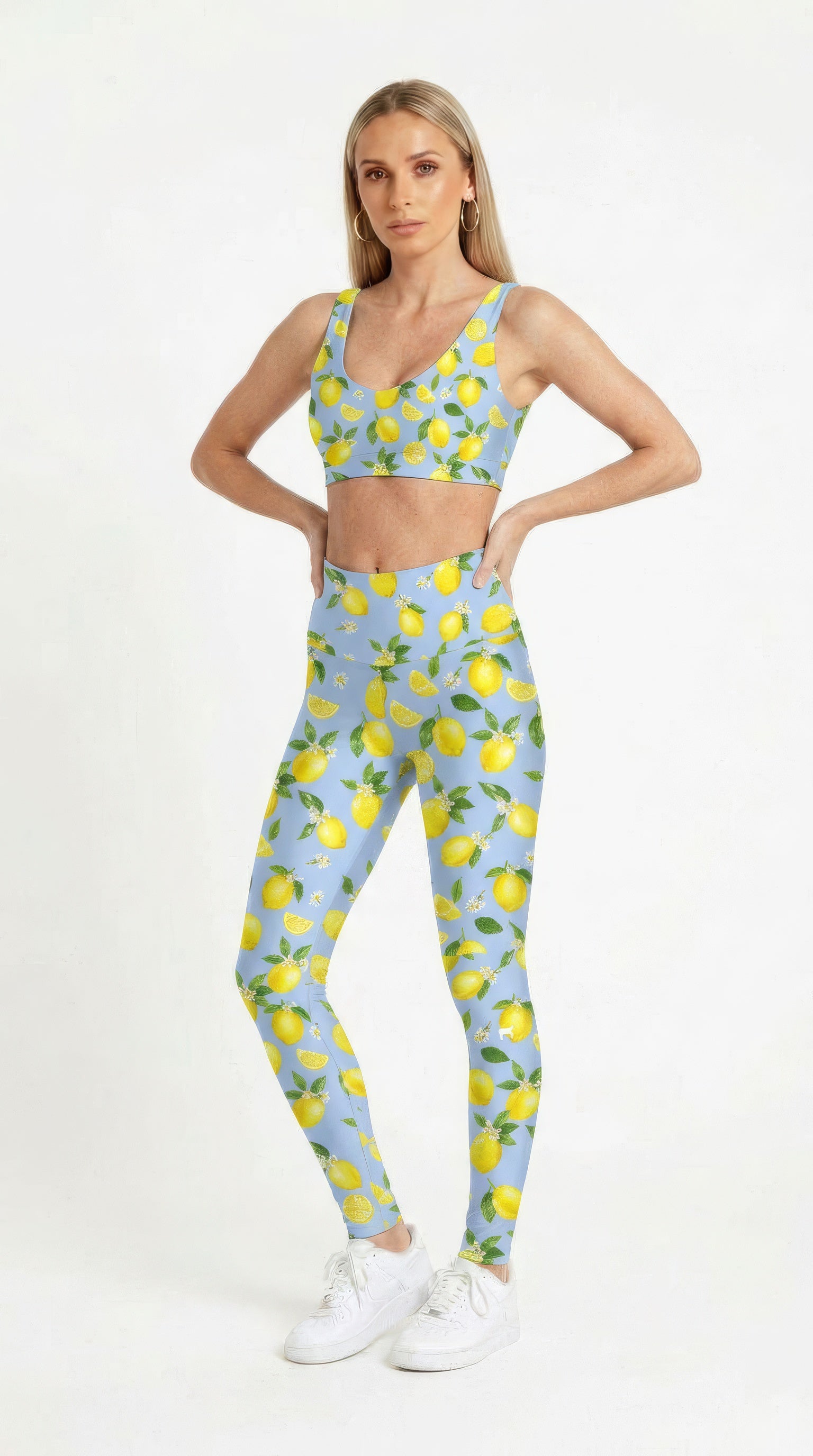Lemon Blossom Leggings in Lemonade