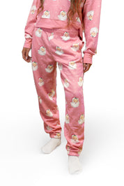 Pastel Pink Santa Women's Sweatpants