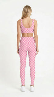 Pink Checker Leggings