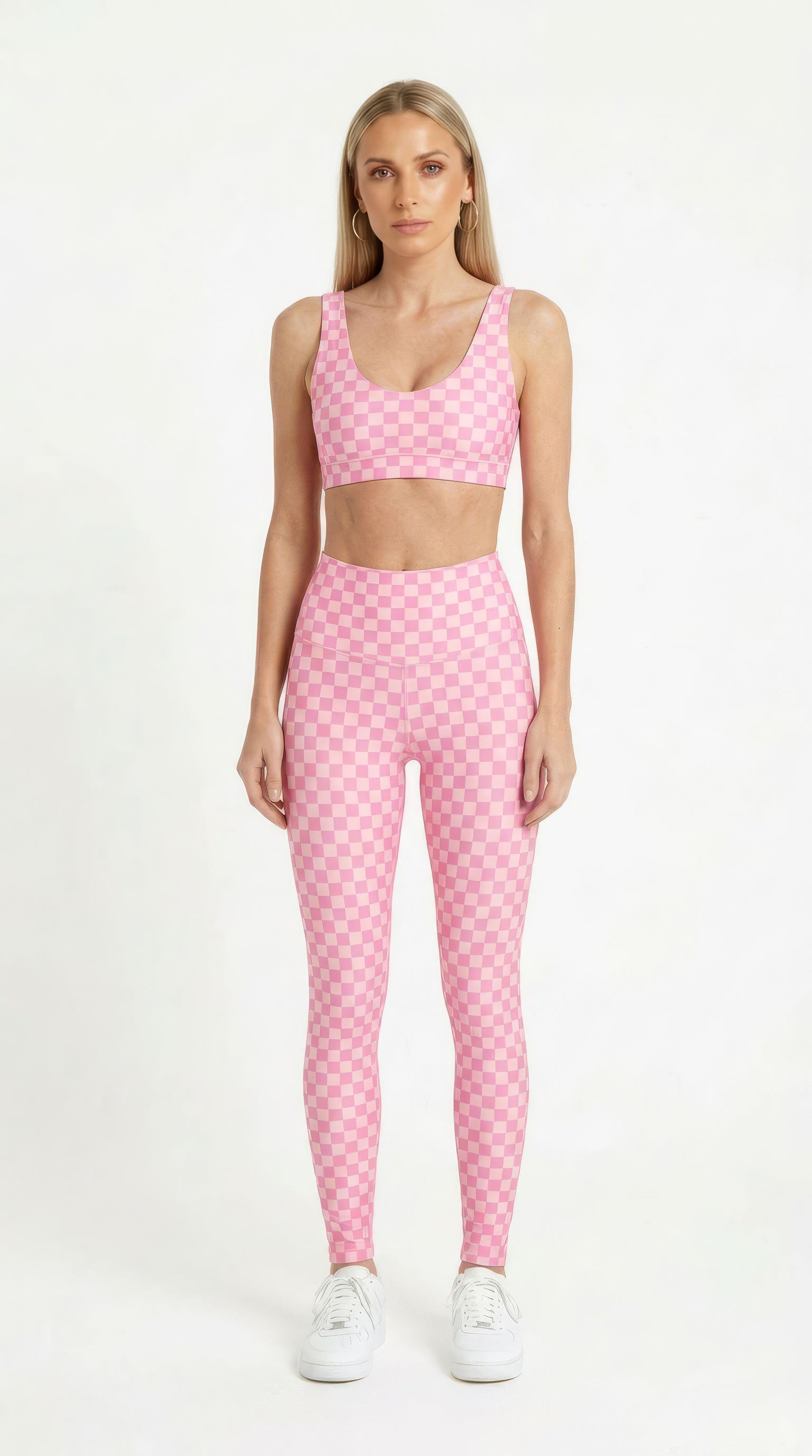 Pink Checker Leggings
