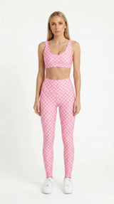 Pink Checker Leggings