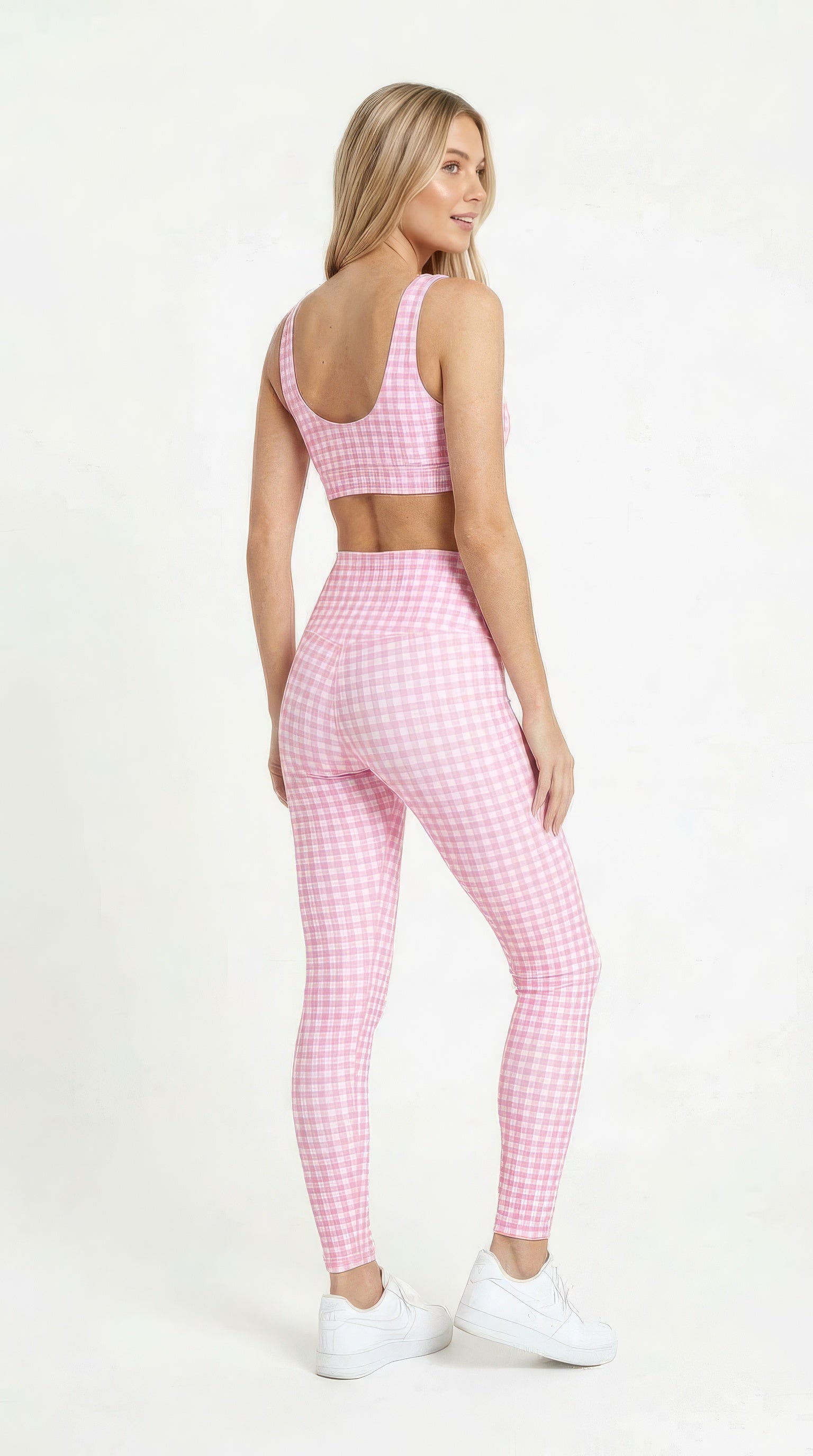 Pink Gingham Leggings
