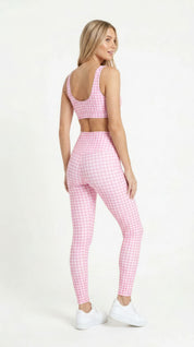 Pink Gingham Leggings