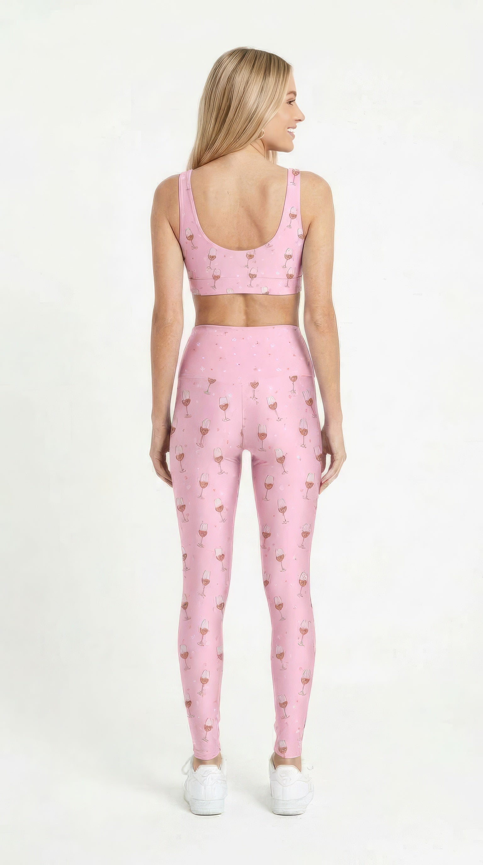 Pink Sparkles Champagne Leggings
