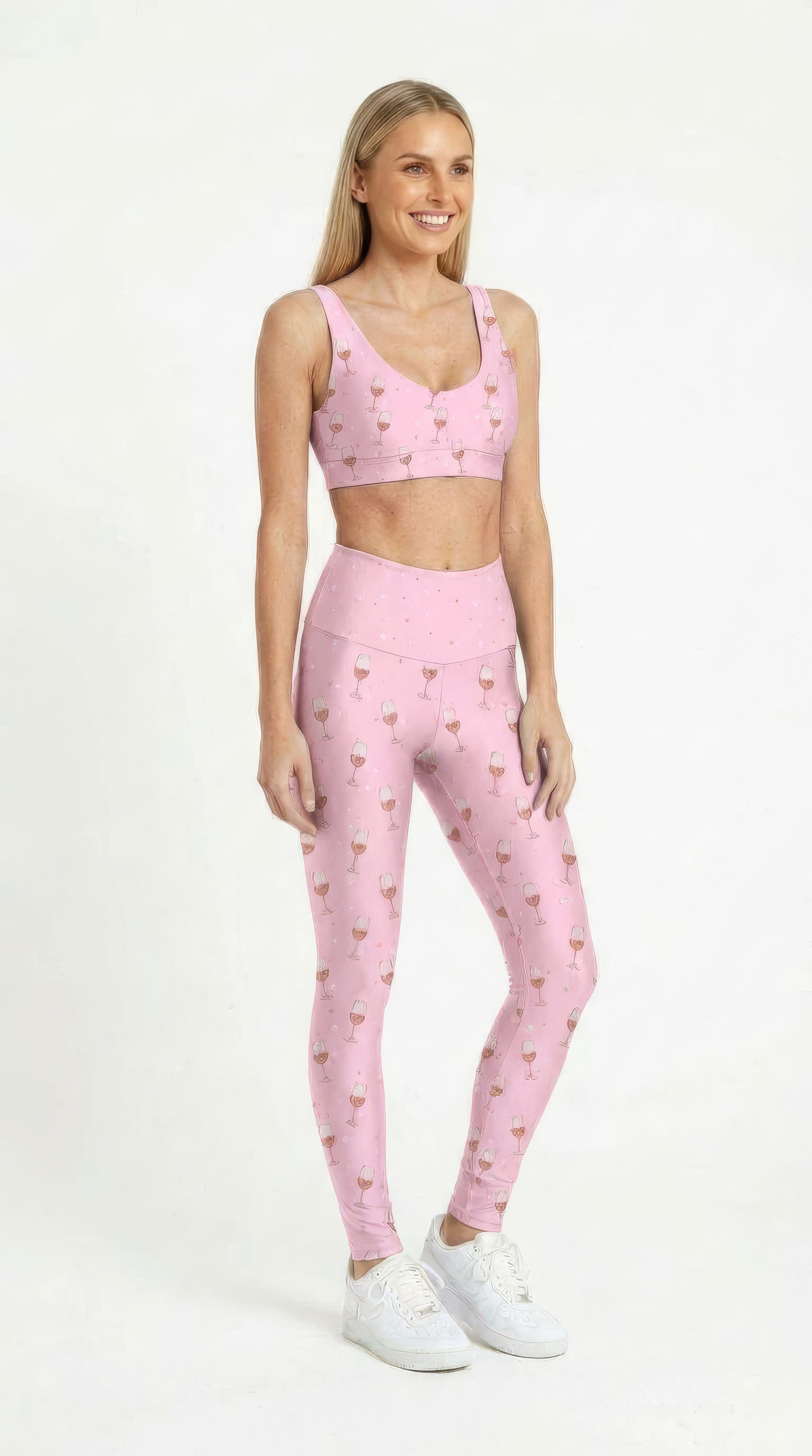 Pink Sparkles Champagne Leggings
