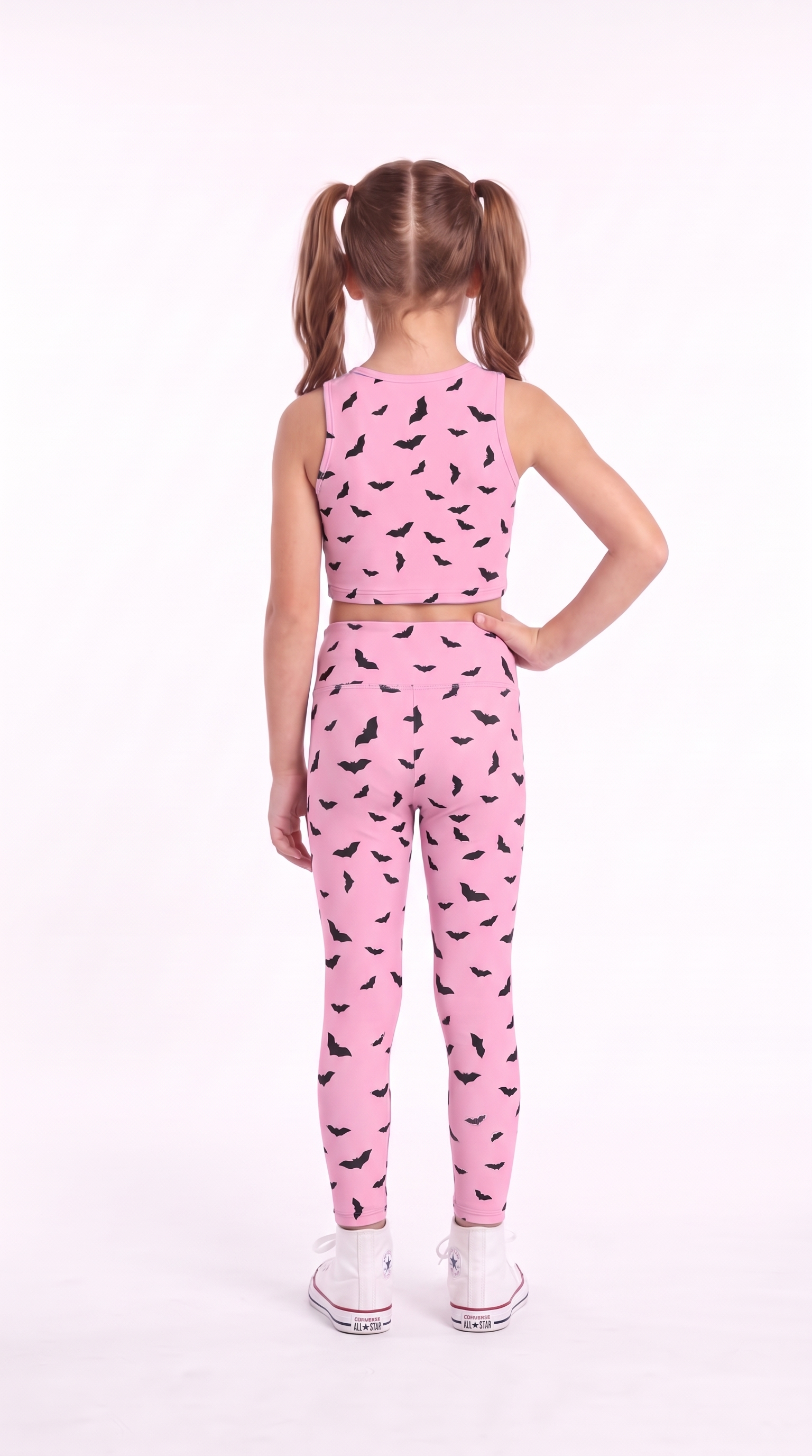 Pink Bats Kids Leggings
