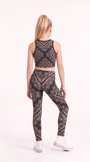 Black Bandana Kids Leggings