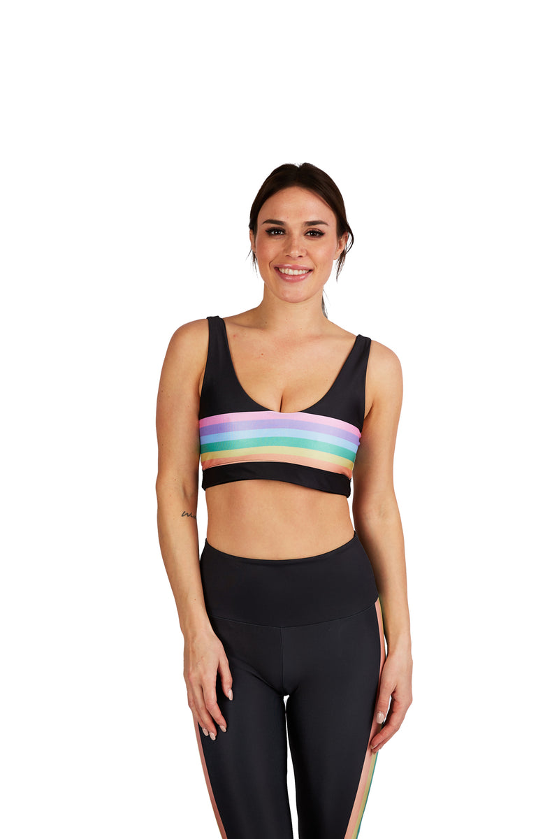Pastel Rainbow Stripes U-Bra