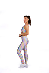 Pastel Rainbow Checkers Legging