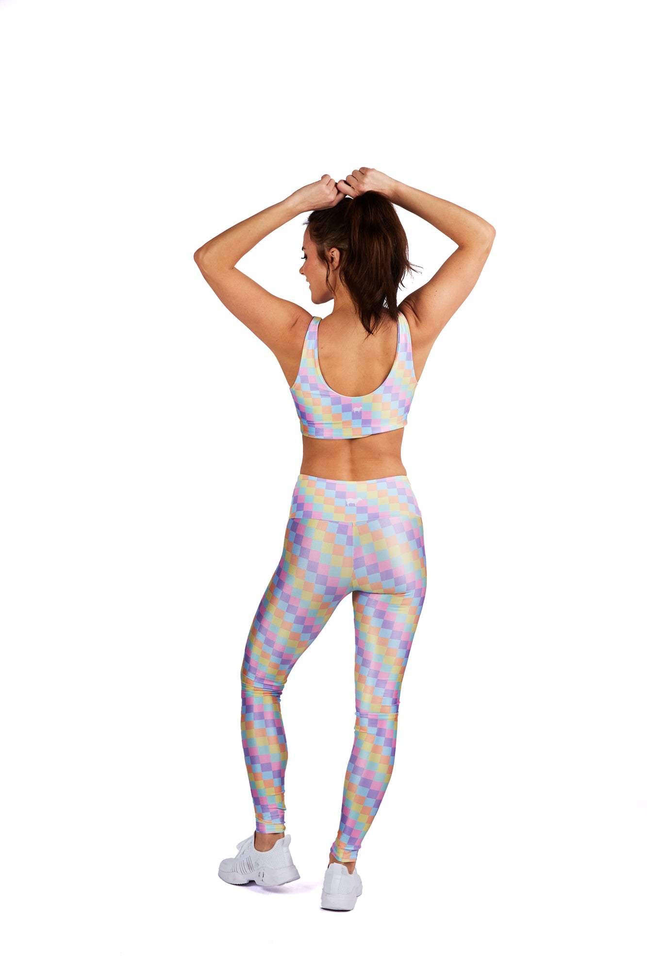 Pastel Rainbow Checkers Legging - Goldsheep Clothing