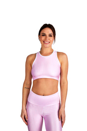 Mini Pink Gingham Crop Top - Goldsheep Clothing