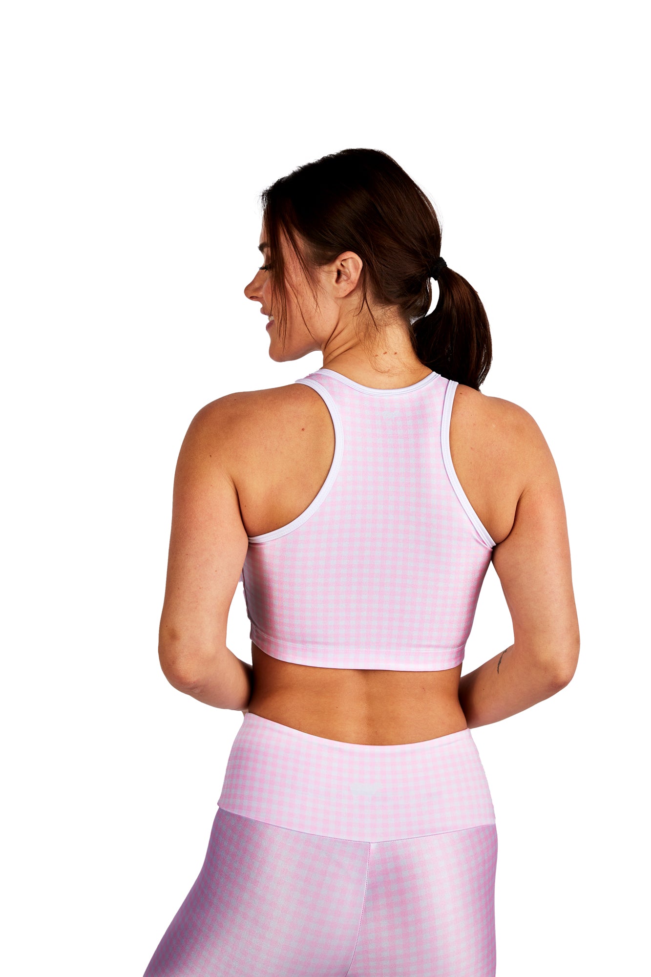 Mini Pink Gingham Crop Top - Goldsheep Clothing