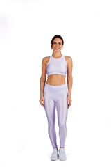 Mini Lavender Gingham Legging