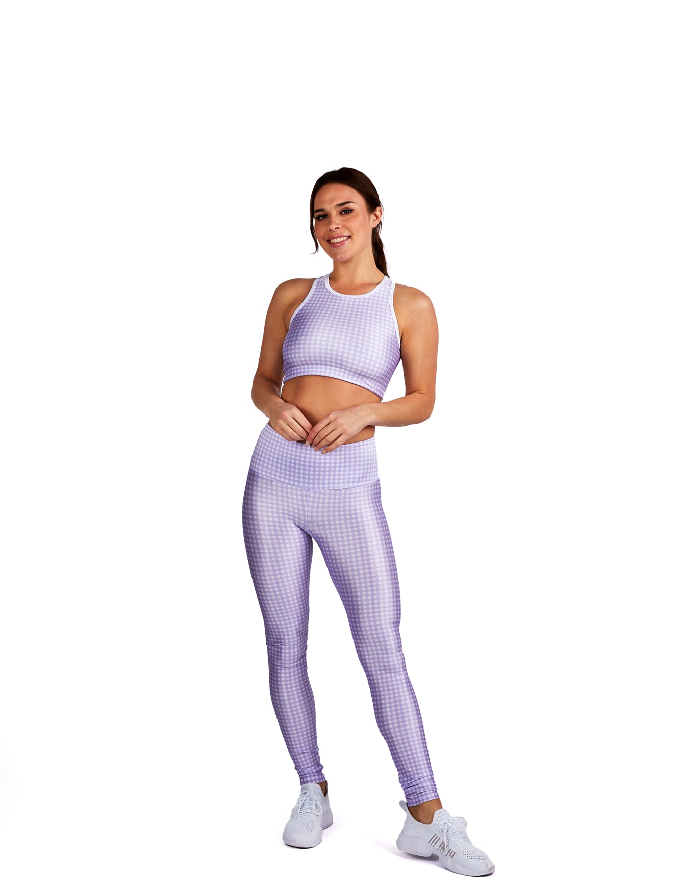 Mini Lavender Gingham Legging - Goldsheep Clothing