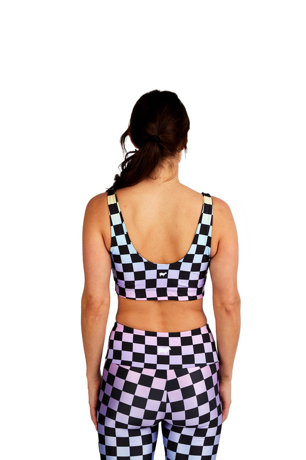 Ombre Pastel Gradient Checkers U-Bra