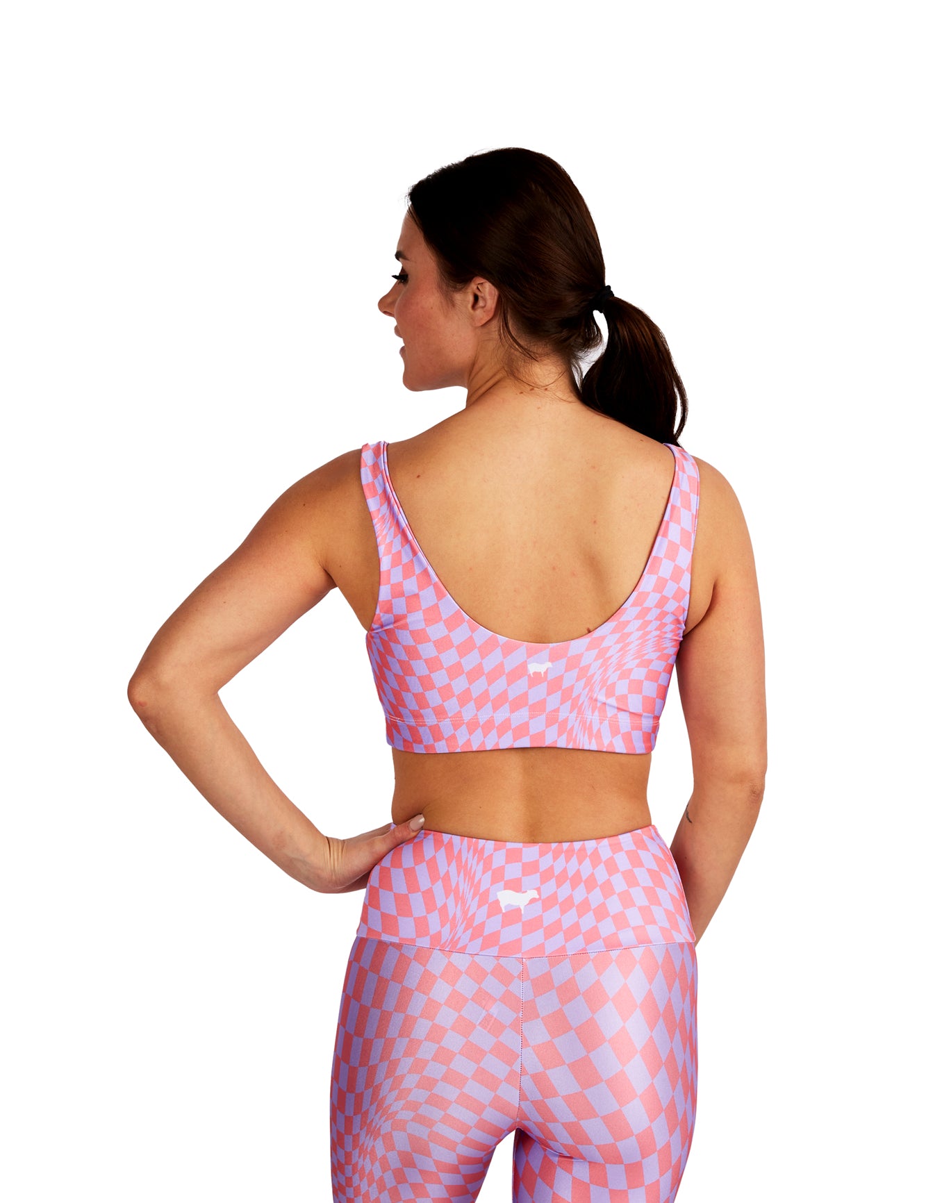 Wavy Lavender Checkers U-Bra - Goldsheep Clothing